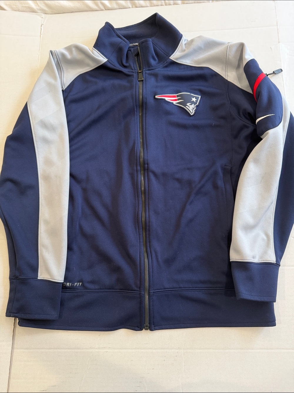 New England Patriots Navy Full-Zip Jacket dri fit